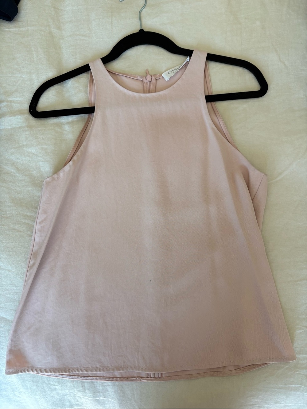 Everlane Pale Pink High-Neck Sleeveless Camisole
